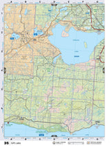 NOAB35 Wall Map - Gift Lake - Backroad Maps