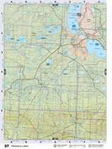NOAB37 Wall Map - Wabasca Lakes - Backroad Maps