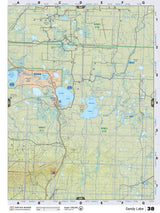 NOAB38 Wall Map - Sandy Lake - Backroad Maps