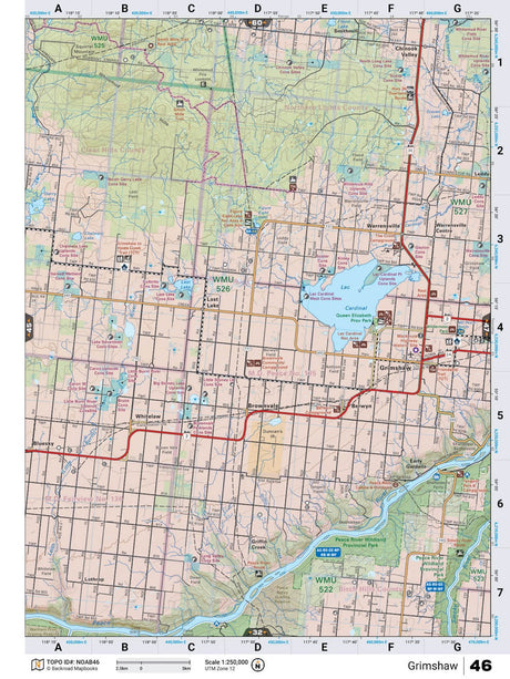 NOAB46 Wall Map - Grimshaw - Backroad Maps