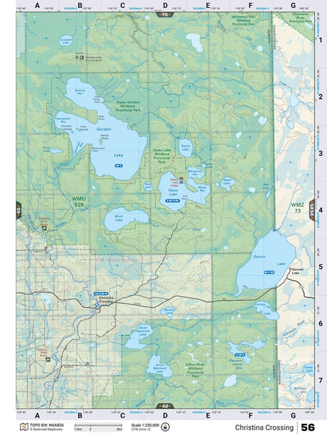NOAB56 Wall Map - Christina Crossing - Backroad Maps