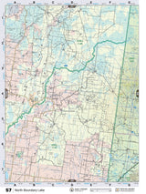 NOAB57 Wall Map - North Boundary Lake - Backroad Maps
