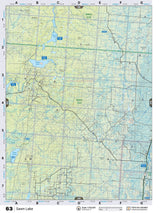 NOAB63 Wall Map - Sawn Lake - Backroad Maps
