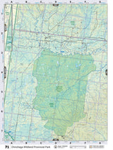 NOAB71 Wall Map - Chinchaga Wildland Provincial Park - Backroad Maps