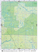 NOAB79 Wall Map - Birch Mountains Wildland Provincial Park - Backroad Maps