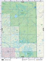 NOAB83 Wall Map - Johnson Lake - Backroad Maps