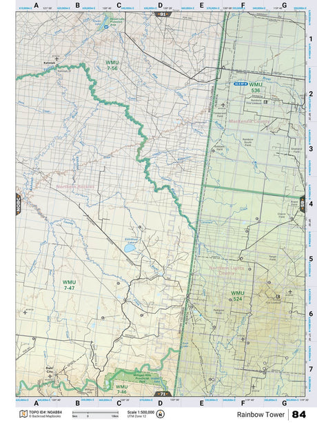 NOAB84 Wall Map - Foulwater Creek - Backroad Maps