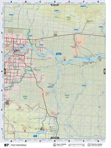 NOAB87 Wall Map - Backroad Maps
