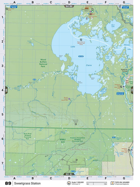 NOAB89 Wall Map - Sweetgrass Station - Backroad Maps
