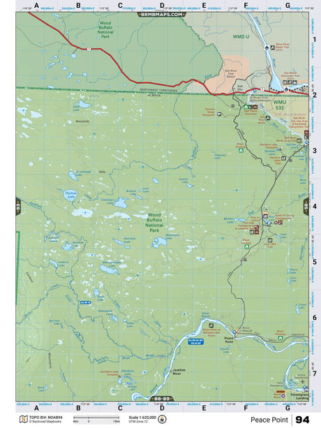 NOAB94 Wall Map - Margaret Lake - Backroad Maps