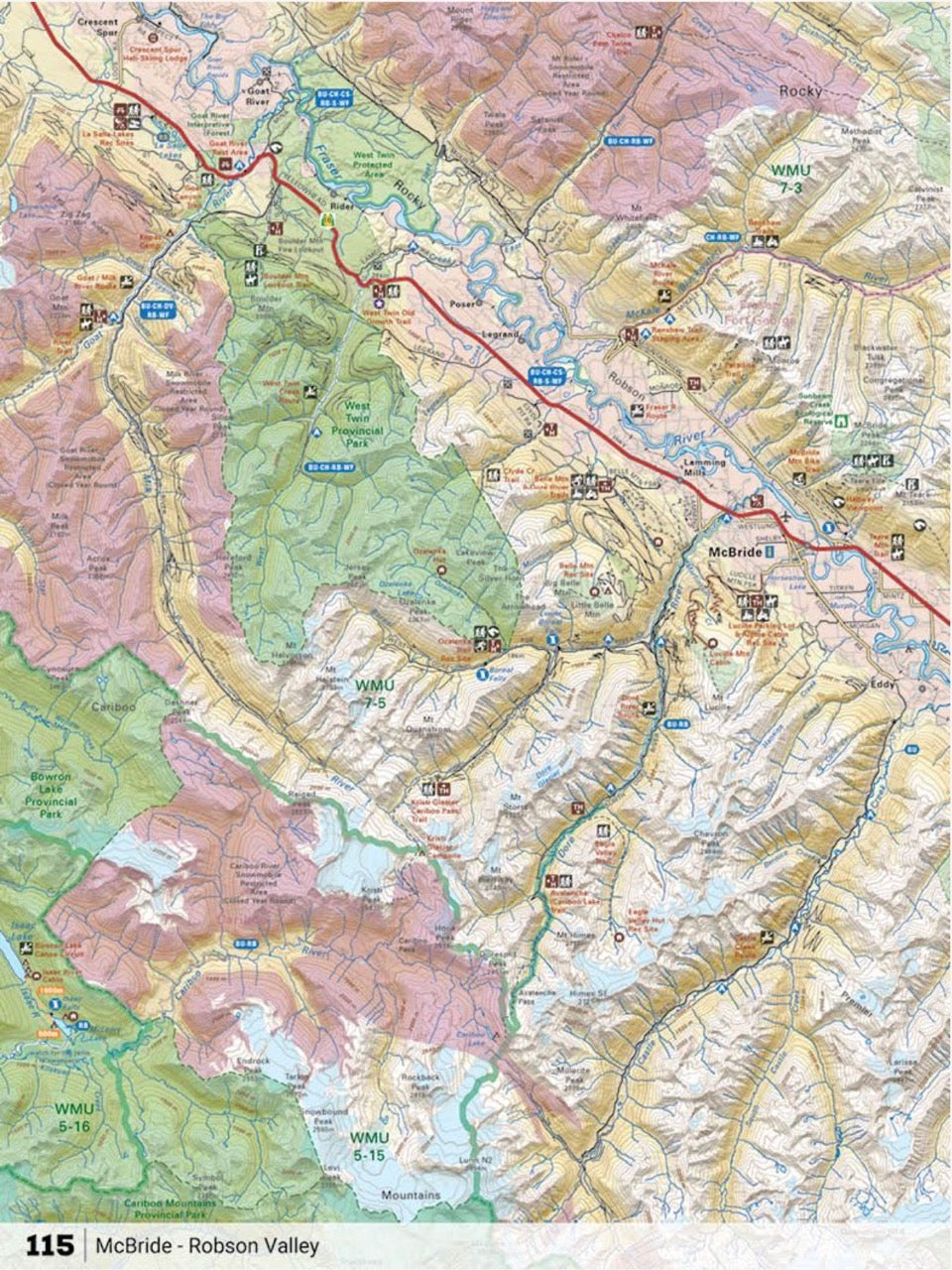 NOBC115 Wall Map - McBride West