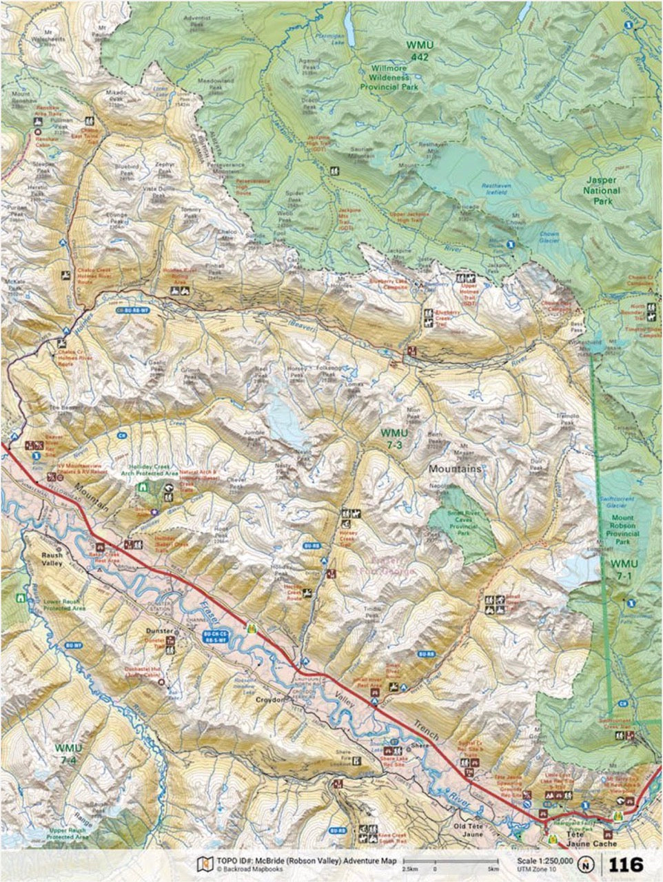 NOBC116 Wall Map - McBride East (Tete Juane Cache)