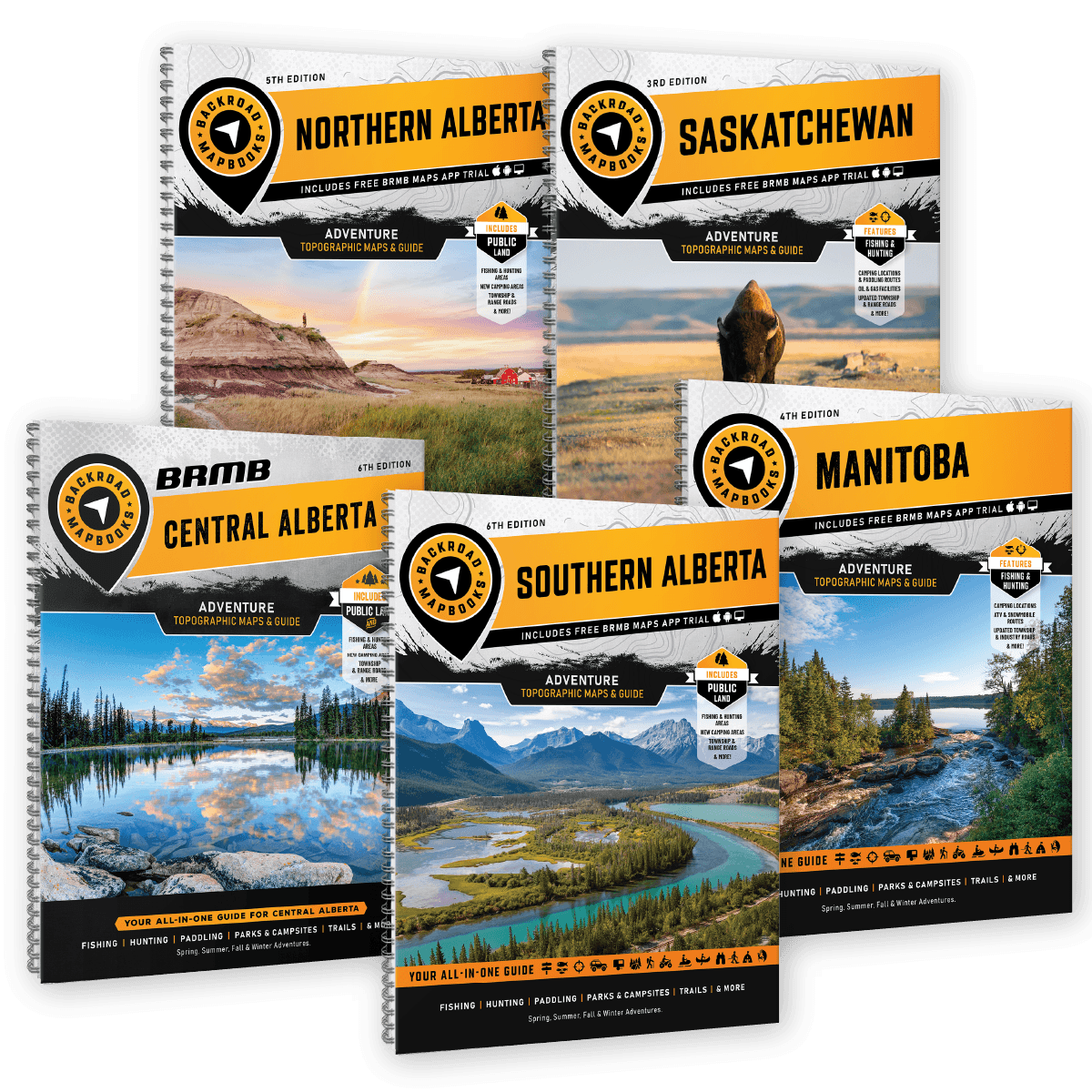 Canadian Prairies Backroad Mapbook Bundle
