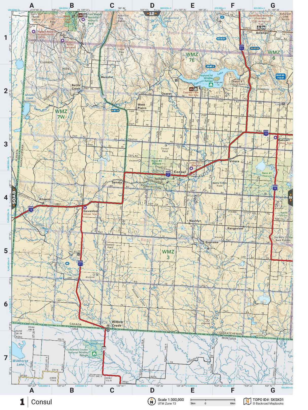 SKSK1 TOPO Map - Consul - Backroad Maps