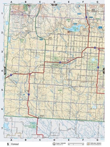 SKSK1 TOPO Map - Consul - Backroad Maps