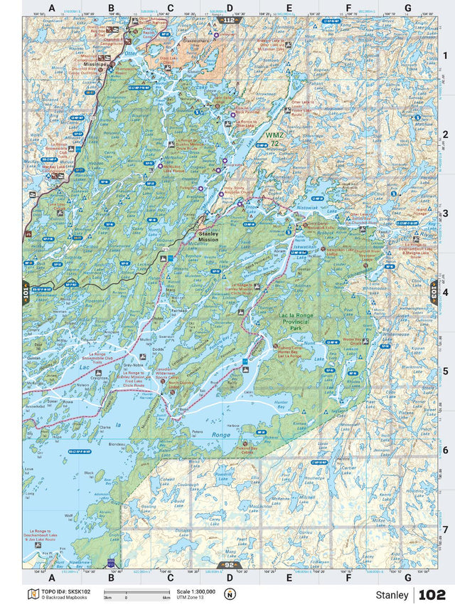 SKSK102 Wall Map - Stanley - Backroad Maps