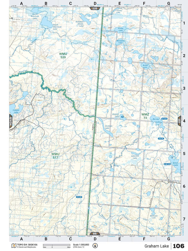 SKSK106 TOPO Map - Graham Lake - Backroad Maps