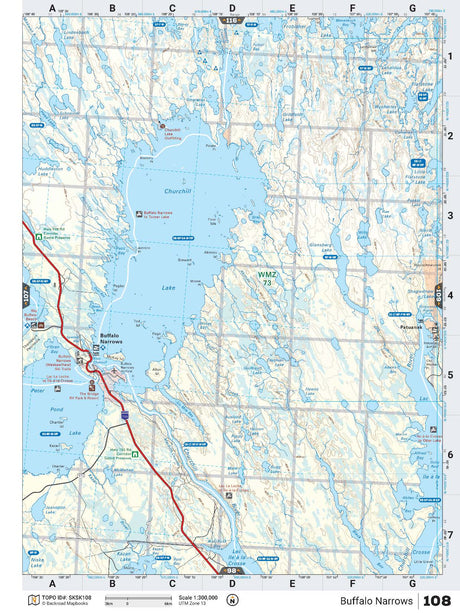 SKSK108 TOPO Map - Buffalo Narrows - Backroad Maps