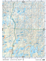 SKSK110 Wall Map - Gordon Lake - Backroad Maps