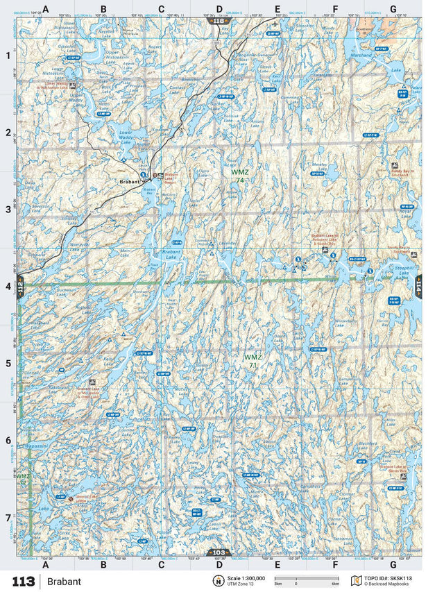 SKSK113 Wall Map - Brabant - Backroad Maps