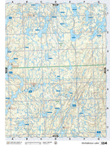 SKSK114 Wall Map - Atchakoos Lake - Backroad Maps