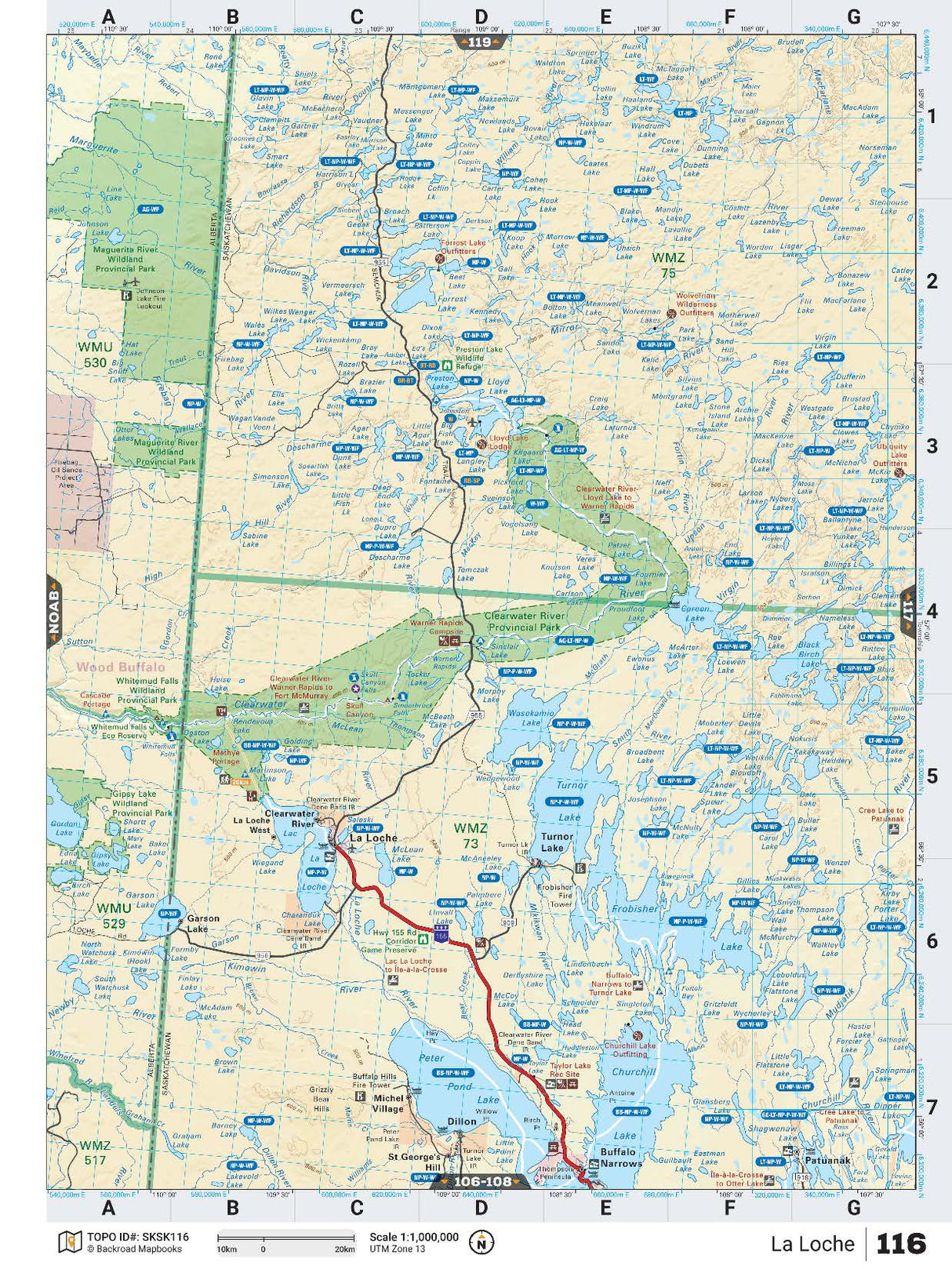 SKSK116 TOPO Map - La Loche - Backroad Maps