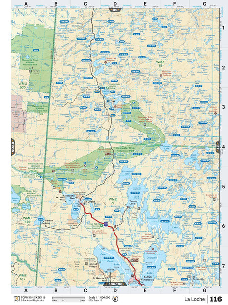 SKSK116 TOPO Map - La Loche - Backroad Maps