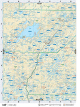SKSK117 Wall Map - Cree Lake - Backroad Maps
