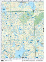 SKSK121 Wall Map - Wollaston Lake - Backroad Maps