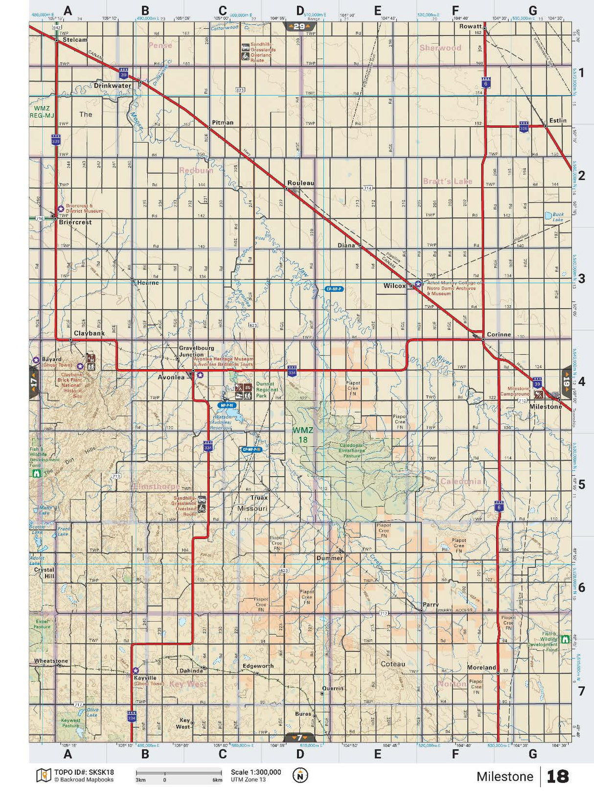 SKSK18 TOPO Map - Milestone - Backroad Maps