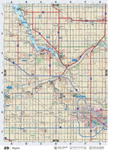 SKSK29 Wall Map - Regina - Backroad Maps