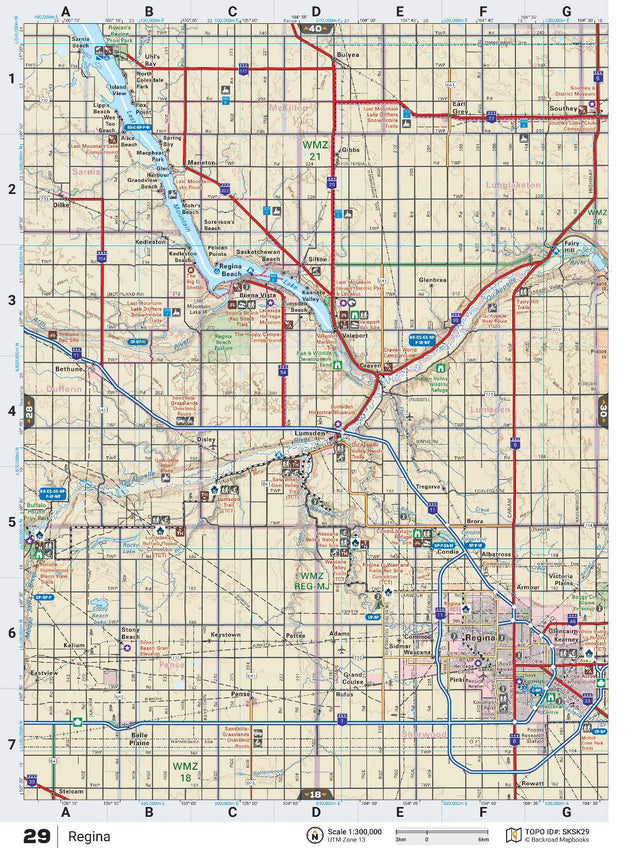 SKSK29 TOPO Map - Regina - Backroad Maps