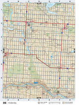 SKSK35 Wall Map - Kindersley - Backroad Maps