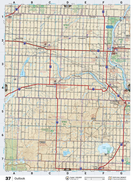 SKSK37 TOPO Map - Outlook - Backroad Maps