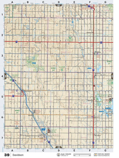 SKSK39 TOPO Map - Davidson - Backroad Maps