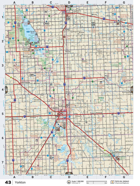 SKSK43 TOPO Map - Yorkton - Backroad Maps