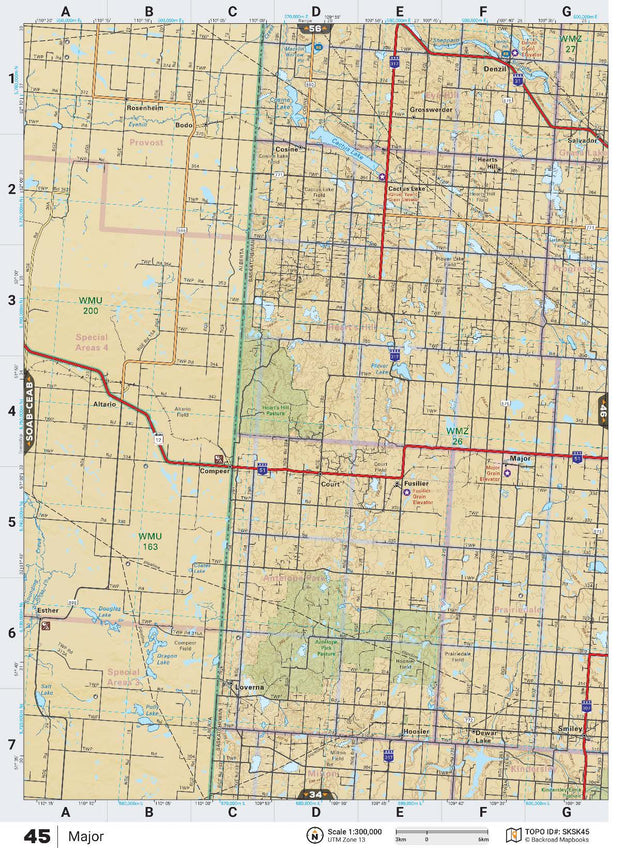 SKSK45 TOPO Map - Major - Backroad Maps
