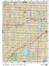 SKSK48 Wall Map - Delisle - Backroad Maps