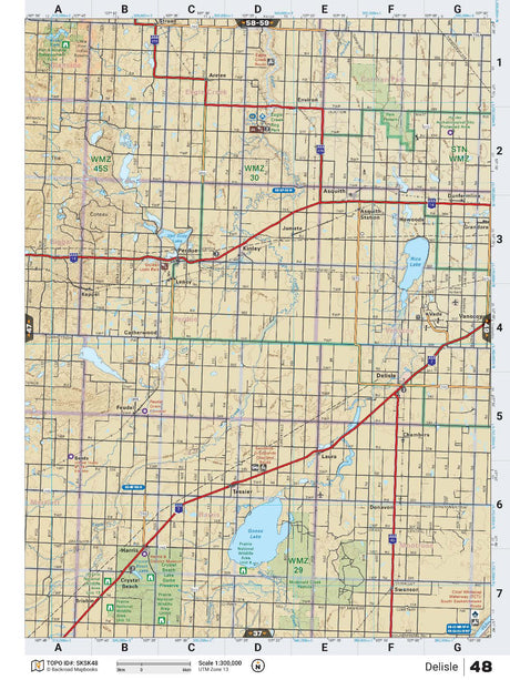 SKSK48 TOPO Map - Delisle - Backroad Maps