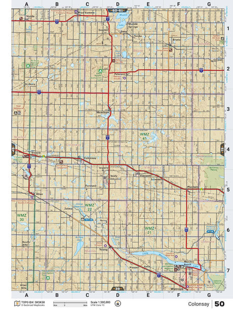 SKSK50 TOPO Map - Colonsay - Backroad Maps