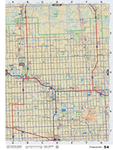 SKSK54 Wall Map - Preeceville - Backroad Maps