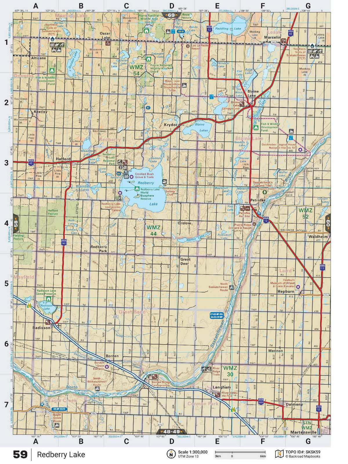 SKSK59 TOPO Map - Redberry Lake