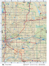 SKSK71 Wall Map - Prince Albert - Backroad Maps