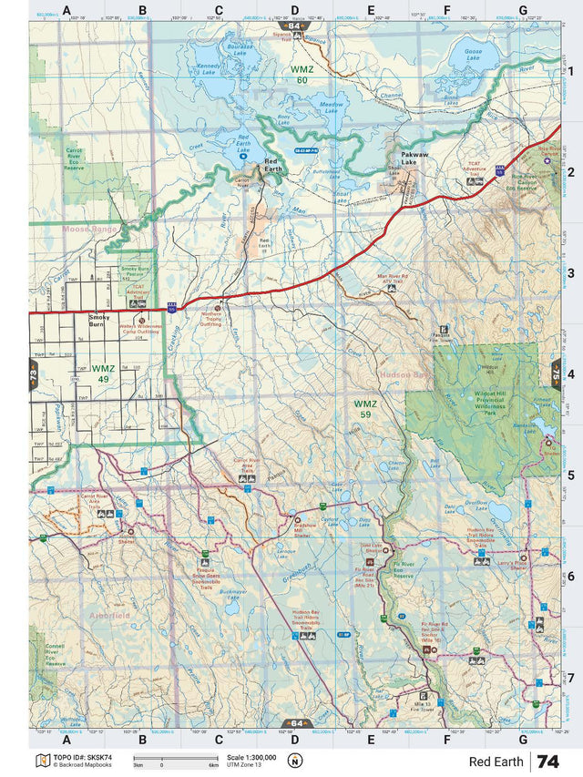 SKSK74 TOPO Map - Red Earth - Backroad Maps