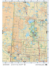 SKSK76 Wall Map - Little Fishing Lake - Backroad Maps