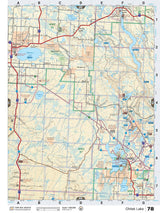 SKSK78 Wall Map - Chitek Lake - Backroad Maps