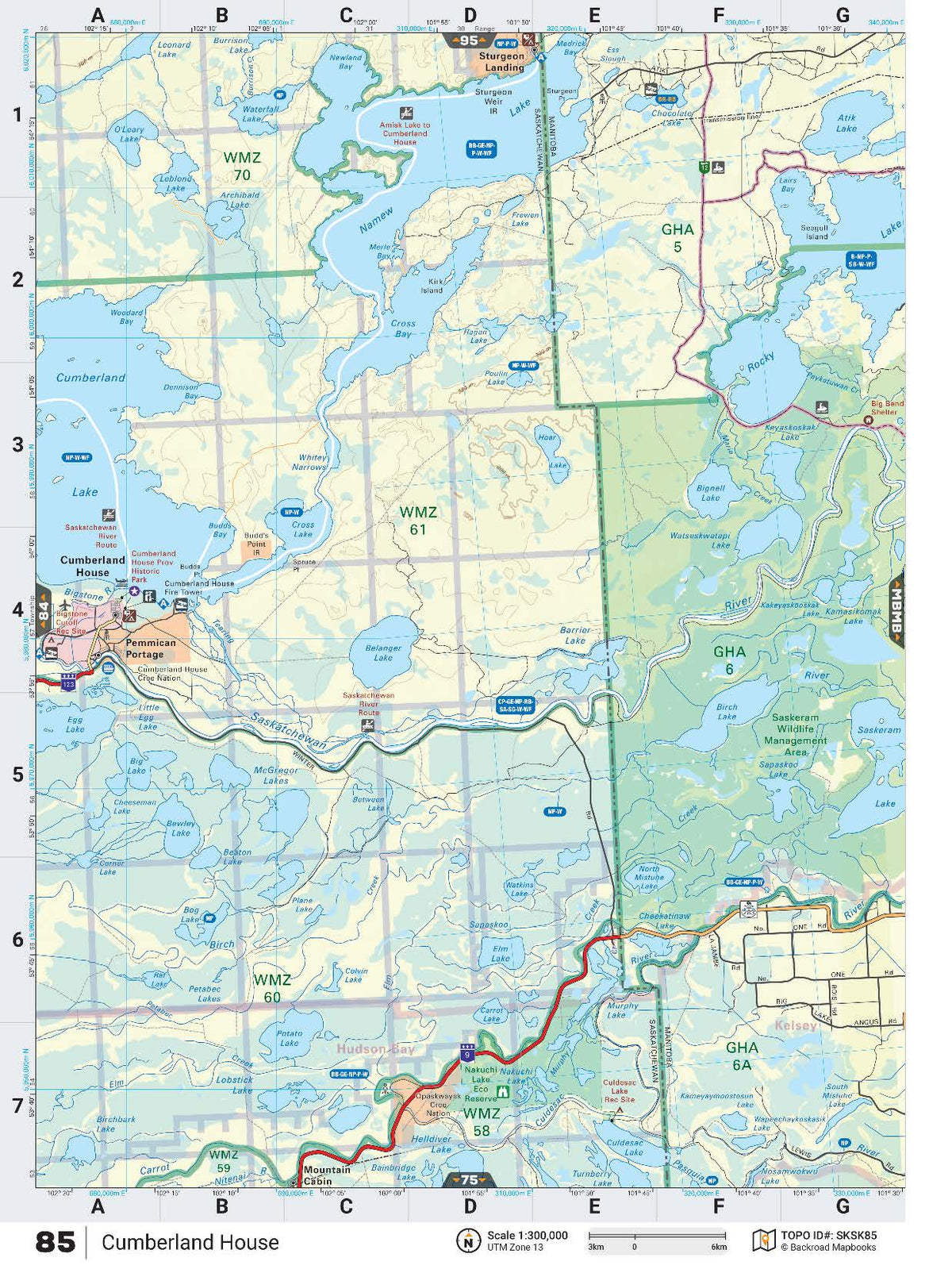 SKSK85 TOPO Map - Cumberland House