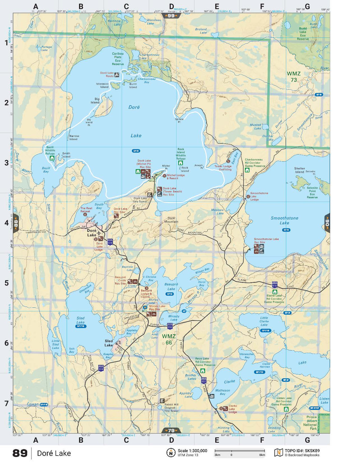 Backroad Maps SKSK89 Dore Lake Topo Map