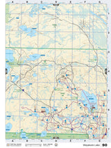 SKSK90 Wall Map - Weyakwin Lake - Backroad Maps