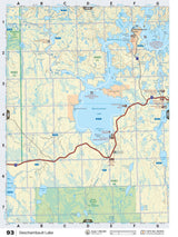 SKSK93 Wall Map - Deschambault Lake - Backroad Maps